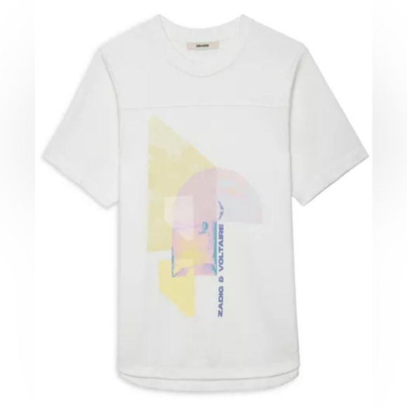 Zadig & Voltaire | Bow Mo Terry Palmier | Tee Shirt | Large - Picture 5 of 5